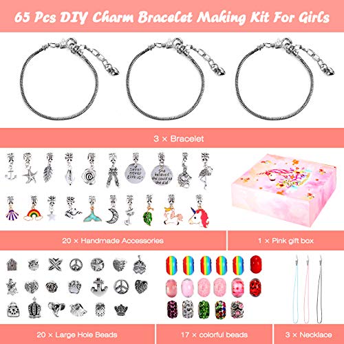 Charm Bracelet Making Kit, Emooqi Jewelry Making Supplies with Bea...