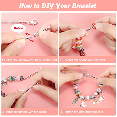 Charm Bracelet Making Kit, Emooqi Jewelry Making Supplies with Bea...