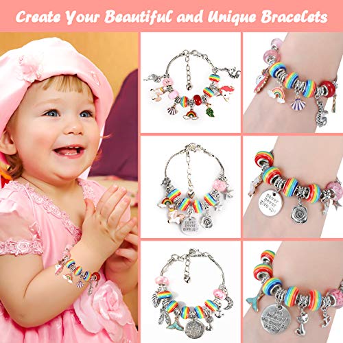 Charm Bracelet Making Kit, Emooqi Jewelry Making Supplies with Bea...
