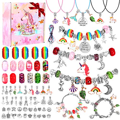 Charm Bracelet Making Kit, Emooqi Jewelry Making Supplies with Bea...