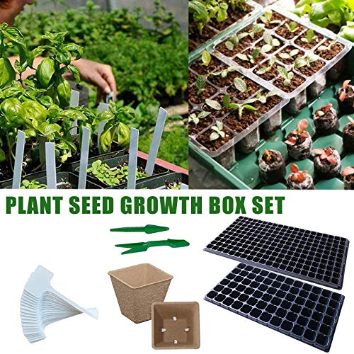 200 Cell Seedling Trays Seed Starter Tray Kit Gardening Germinatio...