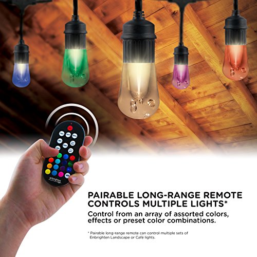 Enbrighten Seasons LED Warm White & Color Changing Café String Lig...