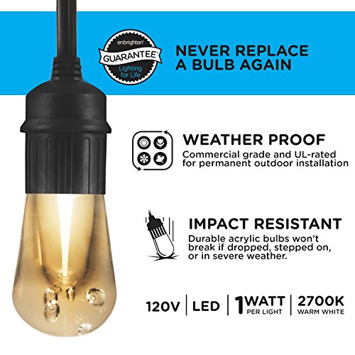 Enbrighten Seasons LED Warm White & Color Changing Café String Lig...