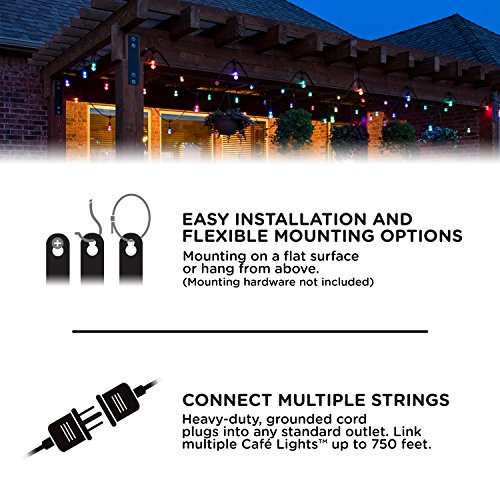 Enbrighten Seasons LED Warm White & Color Changing Café String Lig...