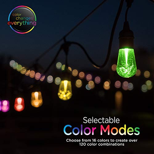 Enbrighten Vintage Seasons LED Warm White & Color Changing Café St...