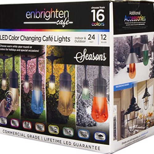 Enbrighten Vintage Seasons LED Warm White & Color Changing Café St...