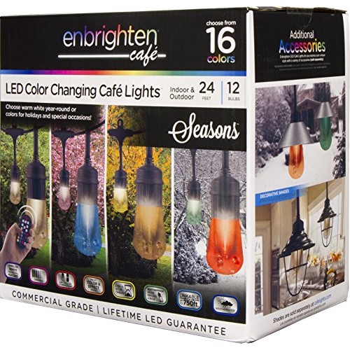 Enbrighten Vintage Seasons LED Warm White & Color Changing Café St...
