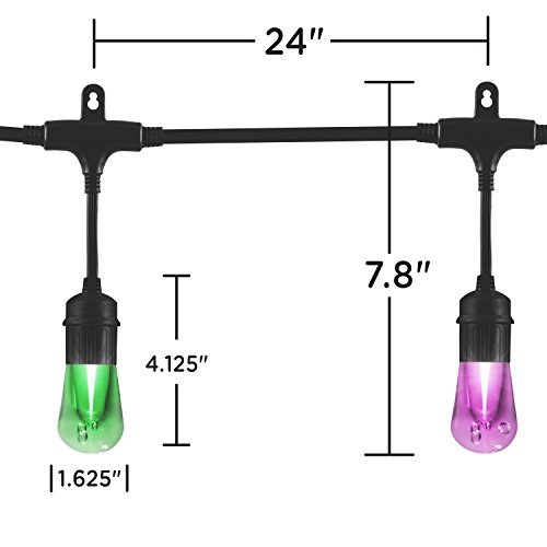 Enbrighten Vintage Seasons LED Warm White & Color Changing Café St...
