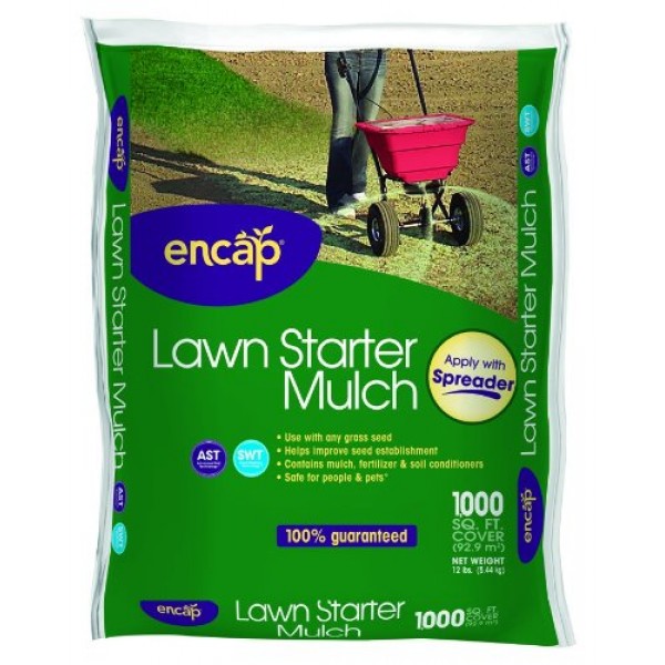 Encap 107414 Fast Acting Lawn Starter Seeding Mulch Kit, 1M