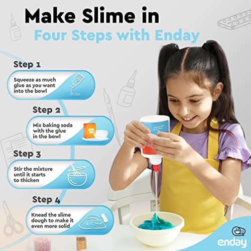 White Glue School Glue Bottle for Slime Washable Craft Kids Glue N...
