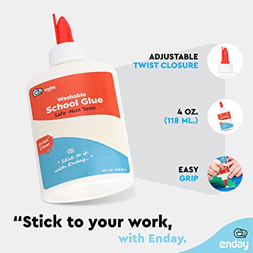 White Glue School Glue Bottle for Slime Washable Craft Kids Glue N...
