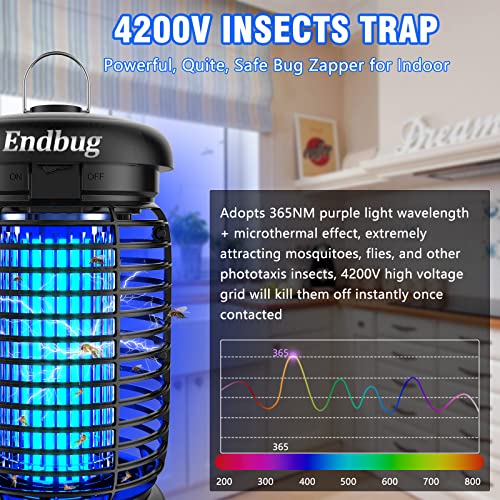 Endbug Bug Zapper Outdoor, Mosquito Zapper Outdoor with LED Light,...