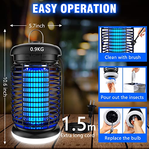 Endbug Bug Zapper Outdoor, Mosquito Zapper Outdoor with LED Light,...