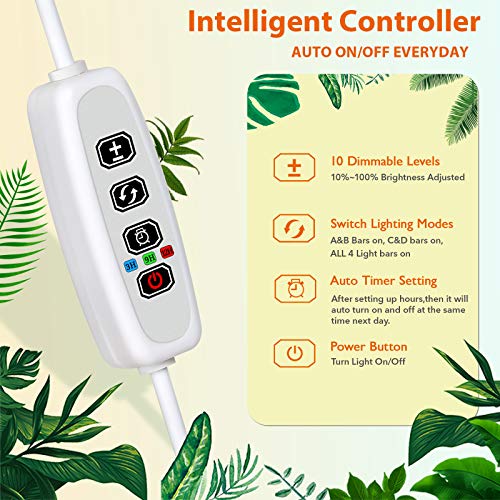 Enfuntins LED Plant Grow Light Strip Full Spectrum, 36W 240 LED, A...
