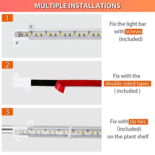 Enfuntins LED Plant Grow Light Strip Full Spectrum, 36W 240 LED, A...
