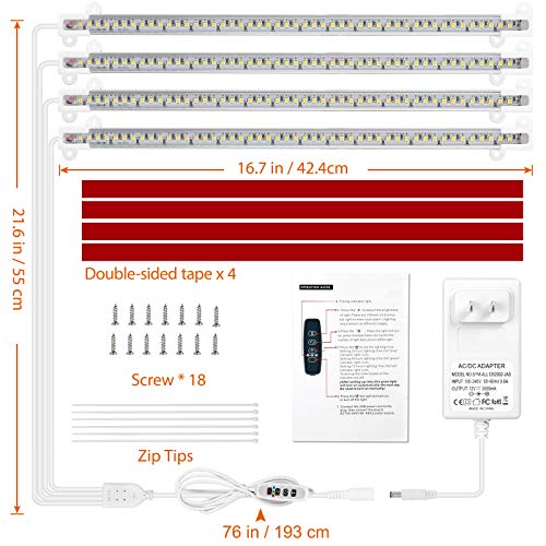 Enfuntins LED Plant Grow Light Strip Full Spectrum, 36W 240 LED, A...