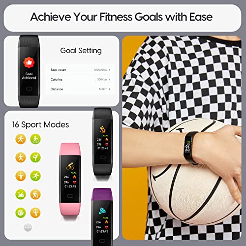 ENGERWALL Fitness Tracker with Heart Rate & Temperature Monitor, W...