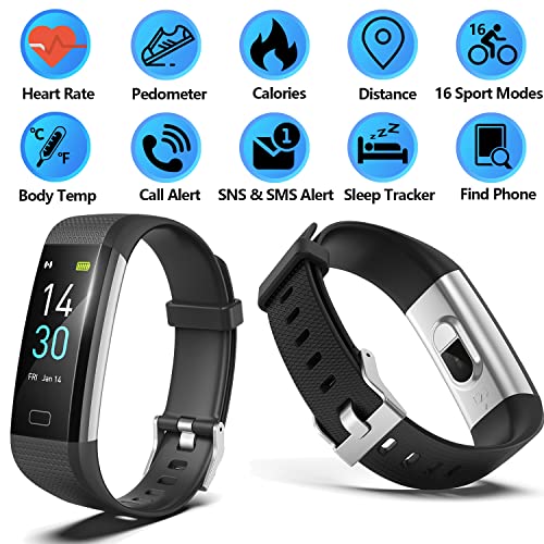 ENGERWALL Fitness Tracker with Step Counter/Calories/Stopwatch, Ac...