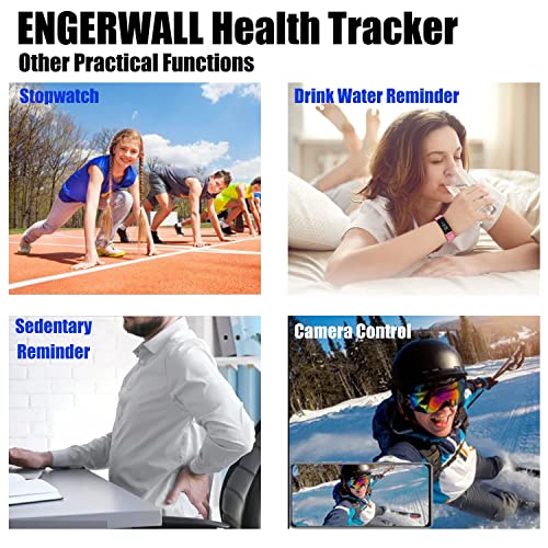 ENGERWALL Fitness Tracker with Step Counter/Calories/Stopwatch, Ac...