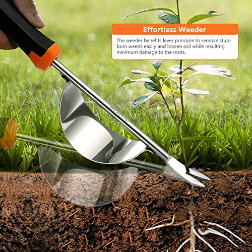 Garden Tools, ENGiNDOT 7 Pcs Stainless Steel Heavy Duty Multi Gard...
