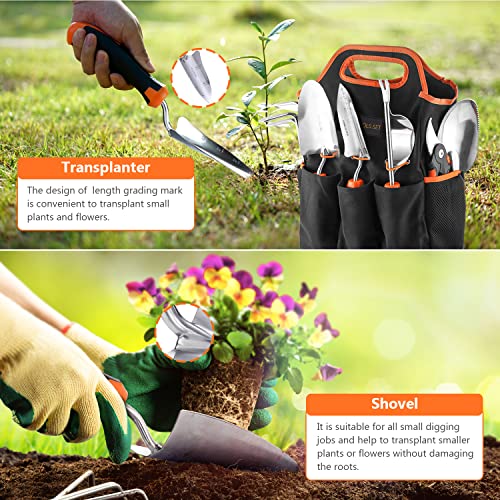 Garden Tools, ENGiNDOT 7 Pcs Stainless Steel Heavy Duty Multi Gard...