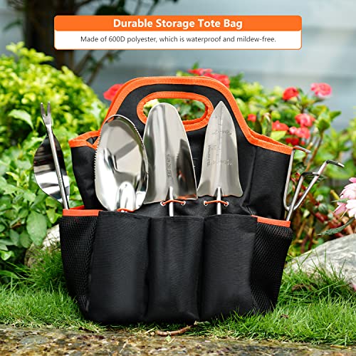 Garden Tools, ENGiNDOT 7 Pcs Stainless Steel Heavy Duty Multi Gard...