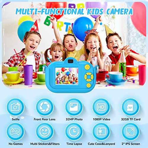 ENGUNS Kids Camera for Boys Age 3-12 Toddlers, 32MP HD Digital Cam...