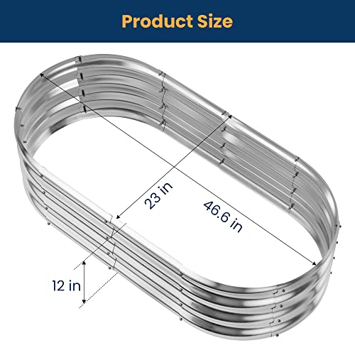 ENJOYBASICS Raised Garden Bed Kit, Galvanized Raised Planter Box O...