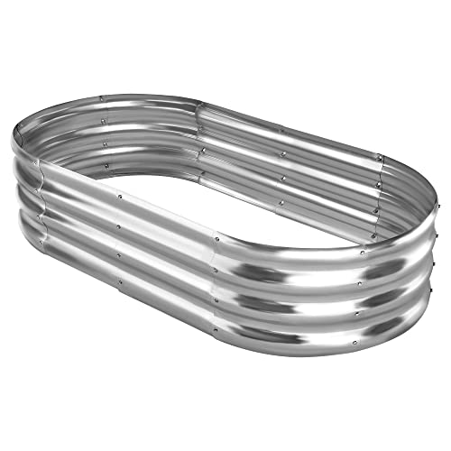 ENJOYBASICS Raised Garden Bed Kit, Galvanized Raised Planter Box O...