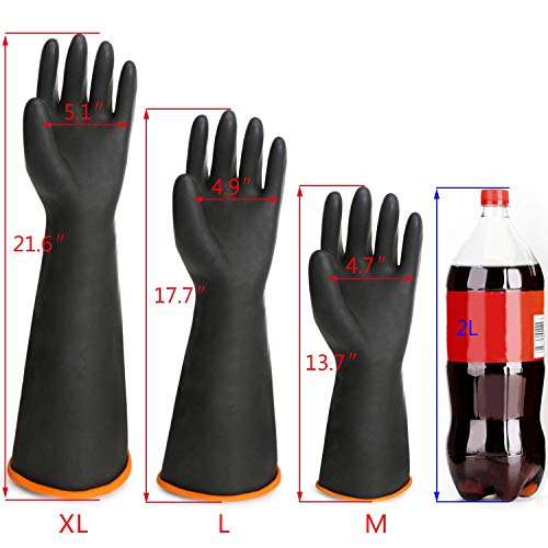 Chemical Resistant Rubber Gloves, EnPoint Waterproof Heavy Duty In...