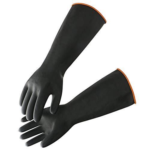 Chemical Resistant Rubber Gloves, EnPoint Waterproof Heavy Duty In...