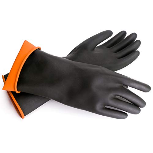 Chemical Resistant Rubber Gloves, EnPoint Waterproof Heavy Duty In...