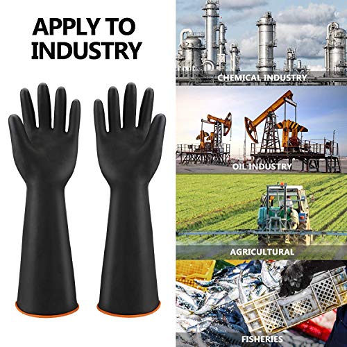 Chemical Resistant Rubber Gloves, EnPoint Waterproof Heavy Duty In...
