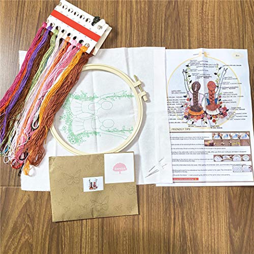 Hand Beginner Embroidery kit 3D for Adults Easy Stamped Cross Stit...