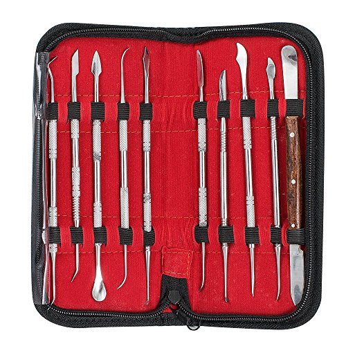 Enshey 10 pcs/set Lab Equipment Wax Carving Tools Set Stainless St...