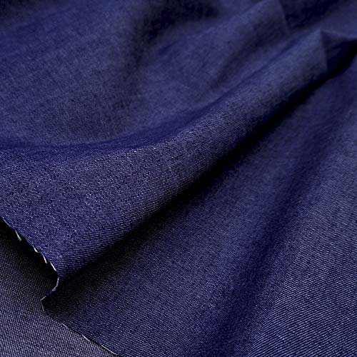5OZ Cotton Denim Fabric for Sewing 55 Inches Width EntelareDeep B...