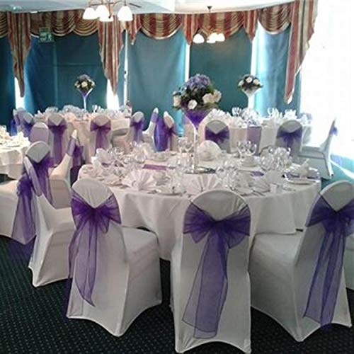 30 Colors 50 Pcs Organza Chair Sashes 22275 cm Home/Wedding/Party/...