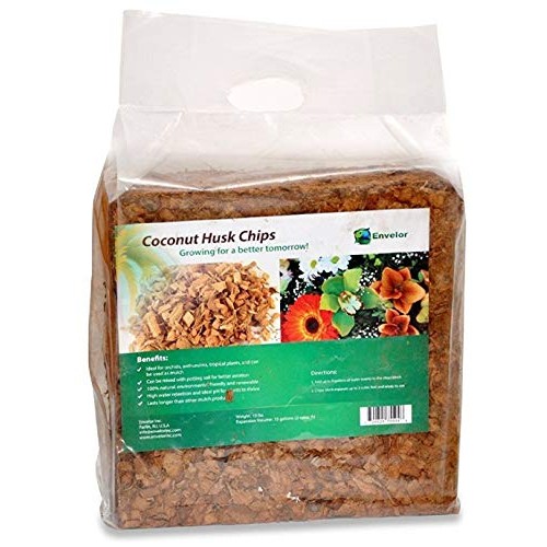 Envelor Home and Garden 10 Lbs. Natural Coco Coir Husk Chips Cocon...