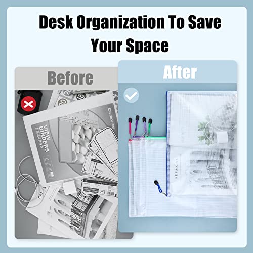 EOOUT 14pcs Mesh Zipper Pouch for Organizing, Zipper Puzzle Bags, ...