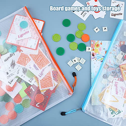 EOOUT 14pcs Mesh Zipper Pouch for Organizing, Zipper Puzzle Bags, ...