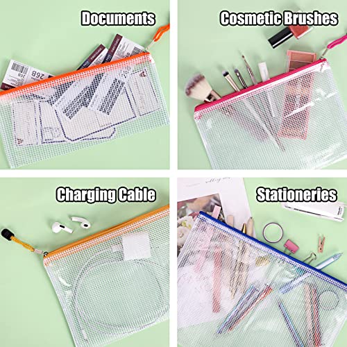 EOOUT 28pcs Mesh Zipper Pouch, 8 Sizes Waterproof Zipper Bags, 14 ...