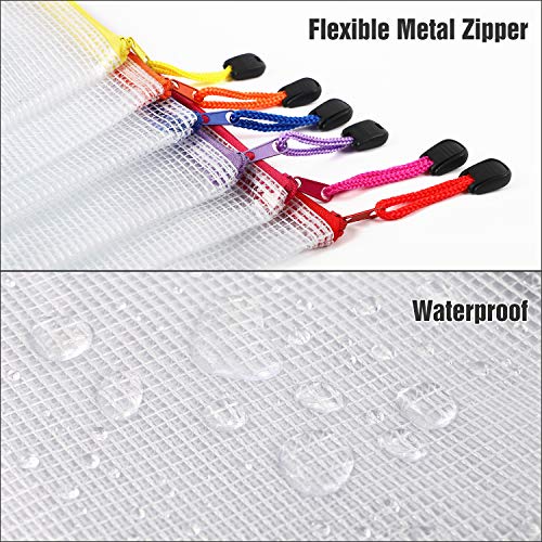 EOOUT 30pcs Mesh Zipper Pouch, Waterproof Zipper Bags, 8 Sizes Wat...