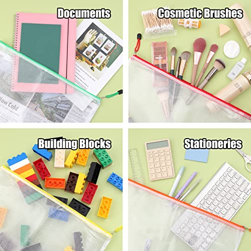 EOOUT 32pcs Mesh Zipper Pouch Zipper Bags, A3 Size 16.7x12.4in Lar...
