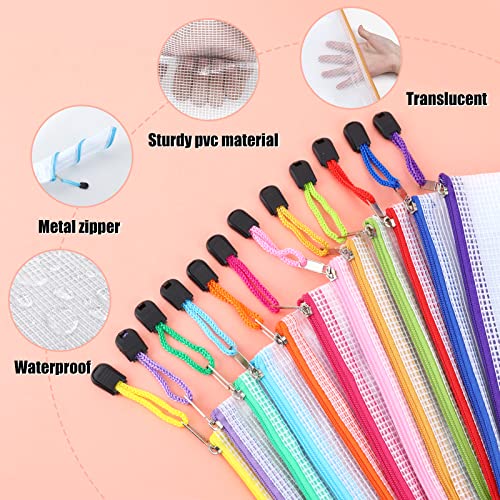 EOOUT 36pcs Mesh Zipper Pouch Bags, 8 Sizes Waterproof Zipper Bags...