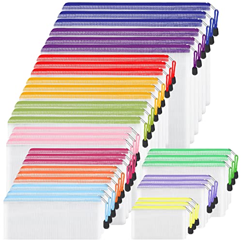 EOOUT 36pcs Mesh Zipper Pouch Bags, 8 Sizes Waterproof Zipper Bags...
