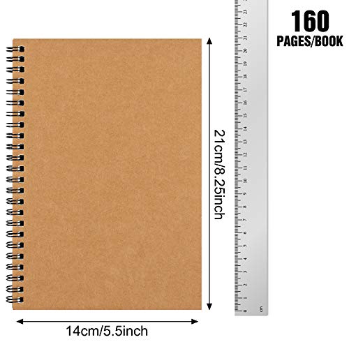 EOOUT 4 Pack Spiral Notebook Journals Notebooks Soft Cover Noteboo...