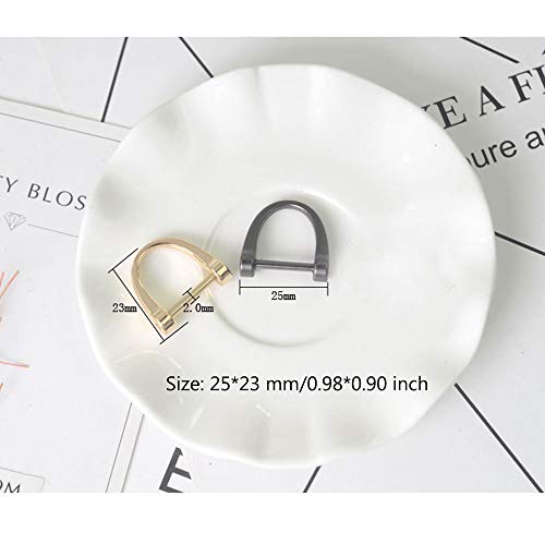 EORTA 4 Pieces 25 MM Horseshoe Buckle Screw in Shackle Mini D-Shap...