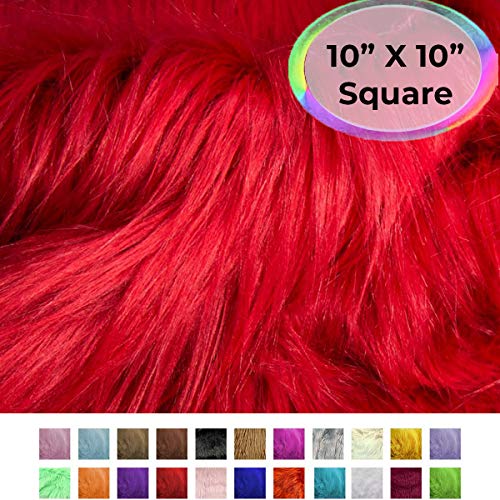 Eovea - Shaggy Faux Fur Fabric - 10X10 Inches - Square - DIY Cra...