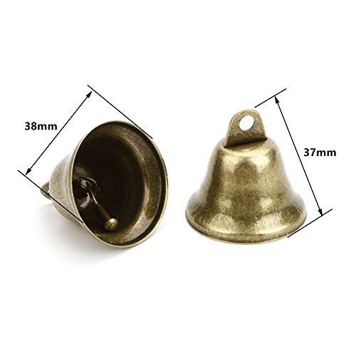 Eowpower 20Pack 38mm/1.5 Vintage Bronze Style Jingle Bells, Craft...