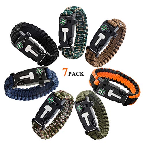 Epartswide Multifunctional Outdoor Survival Paracord Bracelet with...